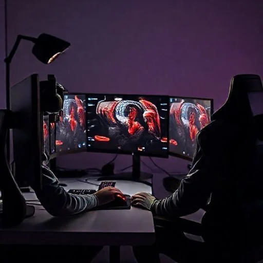 Stylized depiction of a neural network or AI brain